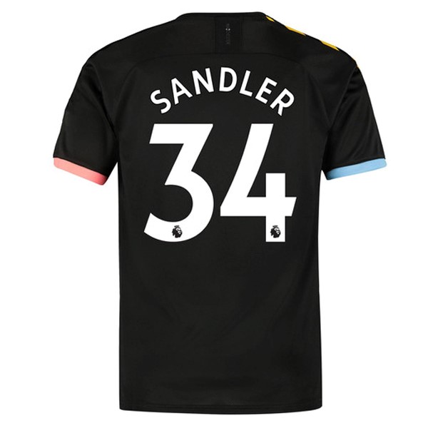 Trikot Manchester City NO.34 Sandler Auswarts 2019-20 Schwarz Fussballtrikots Günstig
